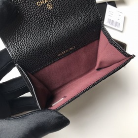 CHANEL Классический кошелек Модель A80799 Черный с золотыми шарик