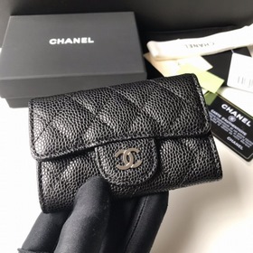 CHANEL Классический кожаный кошелек с ромбовидным узором Модель A