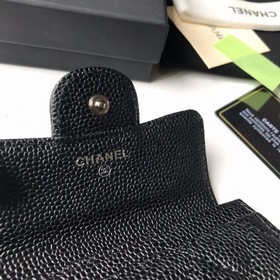 CHANEL Классический кожаный кошелек с ромбовидным узором Модель A