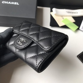 CHANEL Классический кожаный кошелек с ромбовидным узором Модель A