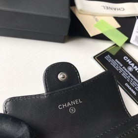 CHANEL Классический кожаный кошелек с ромбовидным узором Модель A