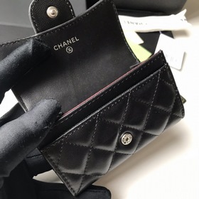 CHANEL Классический кожаный кошелек с ромбовидным узором Модель A