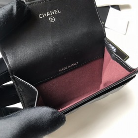 CHANEL Классический кожаный кошелек с ромбовидным узором Модель A
