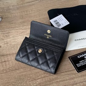 CHANEL Классический черный кошелек с бриллиантами карман для карт
