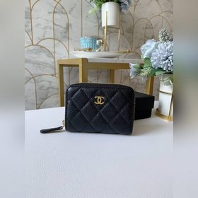 Chanel кошелек на молнии, модель 049150 Нежный и гладкий материал