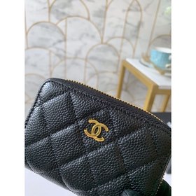 Chanel кошелек на молнии, модель 049150 Нежный и гладкий материал