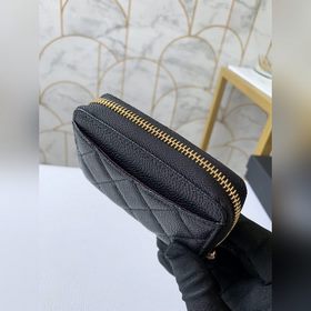 Chanel кошелек на молнии, модель 049150 Нежный и гладкий материал