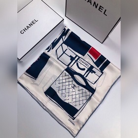 CHANEL Элегантный шелковый платок, 100% шелк высшего качества с