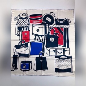 CHANEL Элегантный шелковый платок, 100% шелк высшего качества с 
