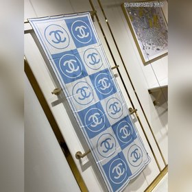 CHANEL Длинный шарф с двойным логотипом C 100% шелк высшего кач
