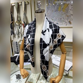 CHANEL Серенада с принтом камелии, 90% шелк, 100% шелк высшего к