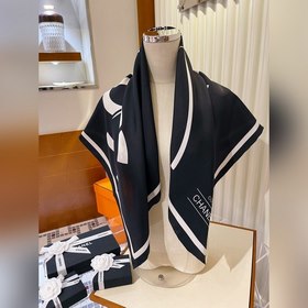 CHANEL Элегантный шелковый платок Чистый стиль Chanel, отлично с