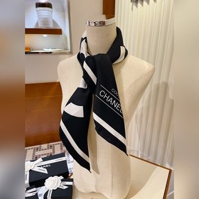 CHANEL Элегантный шелковый платок Чистый стиль Chanel, отлично с