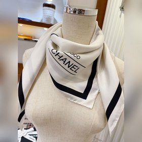 CHANEL Элегантный шелковый платок Чистый стиль Chanel, отлично с