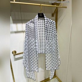 CHANEL Маленький шарф с двойным C-образным узором в клетку из то