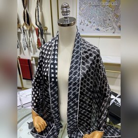CHANEL Маленький шарф с двойным C-образным узором в клетку 100%