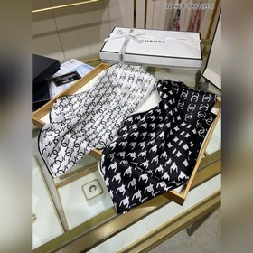 CHANEL Двойное C виде узора «тысяча птиц» из длинных нитей, 100%