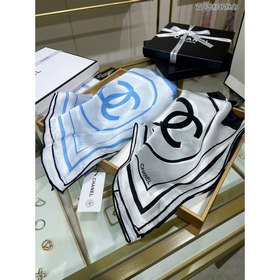 CHANEL Длинный шарф с двойным логотипом C 100% шелк высшего кач