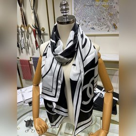 CHANEL Длинный шарф с двойным логотипом C 100% шелк высшего кач