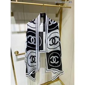 CHANEL Длинный шарф с двойным логотипом C 100% шелк высшего кач