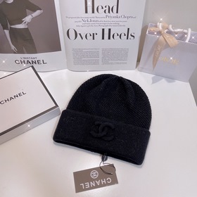 CHANEL Шерстяная вязаная шапка Новая модель вязаной шапкиз кашеми