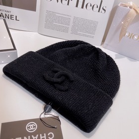 CHANEL Шерстяная вязаная шапка Новая модель вязаной шапкиз кашеми