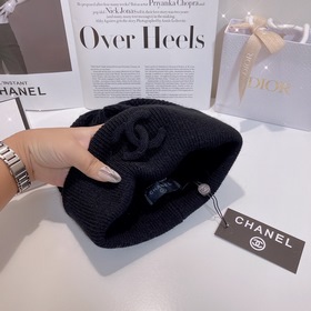CHANEL Шерстяная вязаная шапка Новая модель вязаной шапкиз кашеми