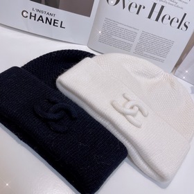 CHANEL Шерстяная вязаная шапка Новая модель вязаной шапкиз кашеми