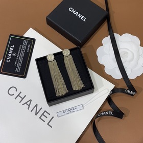 CHANEL Серьги с кисточками Классическая двойная буква C Новые сер