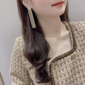 CHANEL Серьги с кисточками Классическая двойная буква C Новые сер