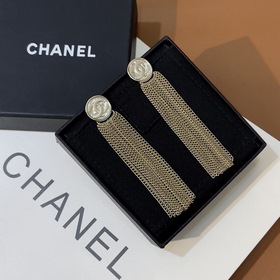 CHANEL Серьги с кисточками Классическая двойная буква C Новые сер