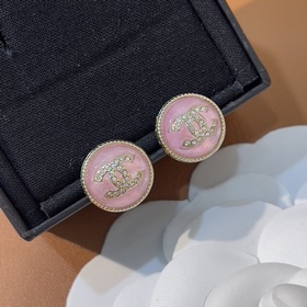 CHANEL Классические серьги-пуговицы с двойным логотипом Новые сер