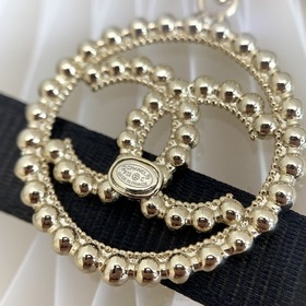CHANEL Классические серьги с двойным C и круглым кольцом Новые се