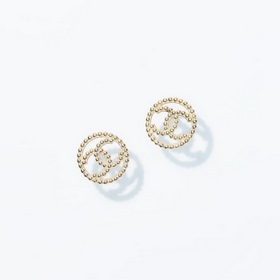 CHANEL Классические серьги с двойным C и круглым кольцом Новые се
