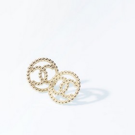 CHANEL Классические серьги с двойным C и круглым кольцом Новые се