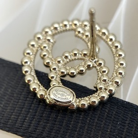 CHANEL Классические серьги с двойным C и круглым кольцом Новые се