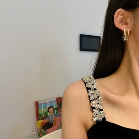 Chanel Серьги с кристаллами
