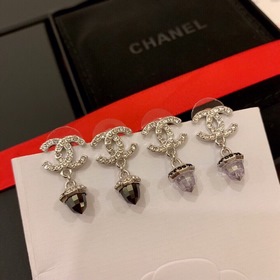 Chanel серьги-гвоздики, серьги-гвоздики Chanel, серебряные серьги