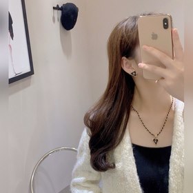 CHANEL Двойное C из золота сердечком Новое колье в форме сердца Ч