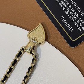 CHANEL Двойное C из золота сердечком Новое колье в форме сердца Ч