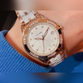 Женские часы Chanel  Импортный кварцевый механизм, корпус из нер