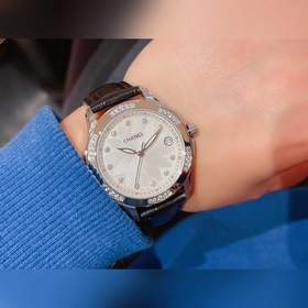 Женские часы Chanel  Импортный кварцевый механизм, корпус из нер