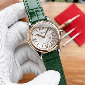 Chopard Happy Sport 36 мм Бриллианты вечны. Серебристые шарики с