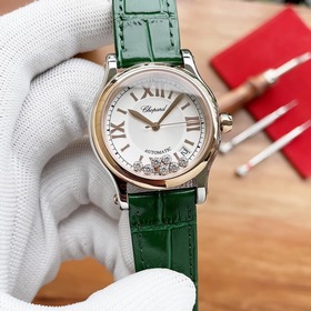 Chopard Happy Sport 36 мм Бриллианты вечны. Серебристые шарики с 