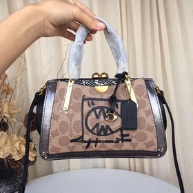 Сумка Coach Классическая сумка с логотипом из прочного полотна и