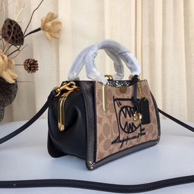 Сумка Coach Классическая сумка с логотипом из прочного полотна и 
