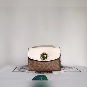 Coach / Модель F34256 Ретро сумка с клапаном из кожи Ретро-фурни