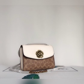 Coach / Модель F34256 Ретро сумка с клапаном из кожи Ретро-фурни