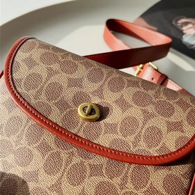 Coach/蔻驰 Модель ca093 Карамельный цвет Ретро сумка-седло через пл