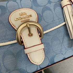 Сумка Coach в ретро-стиле с косой ручкой сочетает французский ба